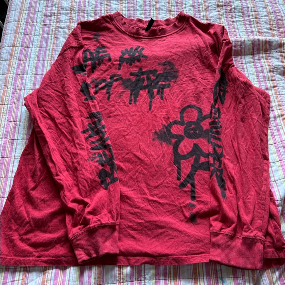Red Long Sleeve Alt Tee Shirt